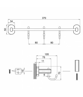 Крючок Qtap Liberty BLM 1154-3