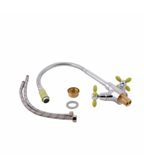 Смеситель для кухни с рефлекторным изливом Lidz (GCR) 74 18 273F-4