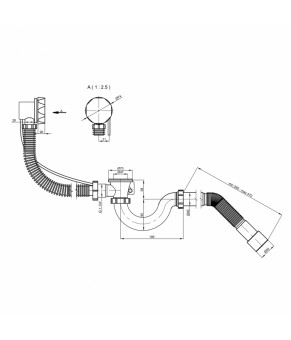 Сифон для ванны Lidz (WHI) 60 03 V001 01