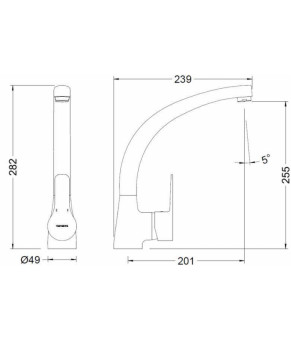 Смеситель для кухонной раковины GENEBRE K8 (61203284566)
