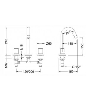 Смеситель для раковины GENEBRE KALO (68125074566)