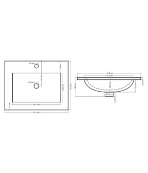 Умывальник Rea Dafne 60 REA-U0786