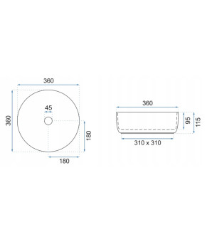Умывальник Rea Sami REA-U1891