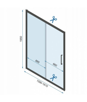 Душевая кабина Rea Rapid Slide 160x80 KPL-09892