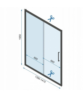 Душевая кабина Rea Rapid Slide 140x80 KPL-09865