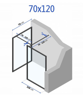 Душевая кабина Rea Bler 70-120 8588179920