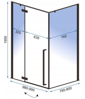 Душевая кабина Rea Fargo 80x100 REA-K6950