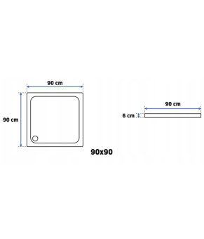 Душевая кабина + поддон Rea Punto 90x90 REA-K0867