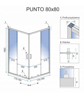 Душевая кабина + поддон Rea Punto 80x80 10490527652