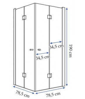 Душевая кабина Rea + поддон Fold 80 N 80x80 7294713724