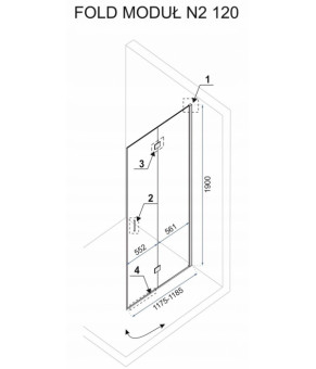 Душевая кабина Rea Fold N2 110x120 10184065276