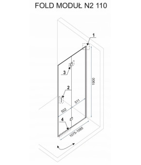 Душевая кабина Rea Fold N2 110x120 10184065276
