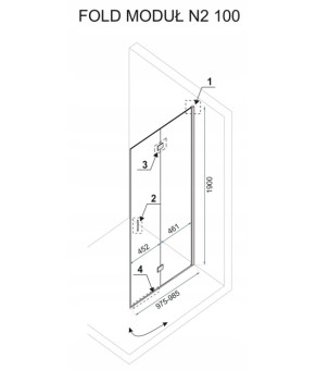 Душевая кабина Rea Fold N2 100x110 REA-K7439