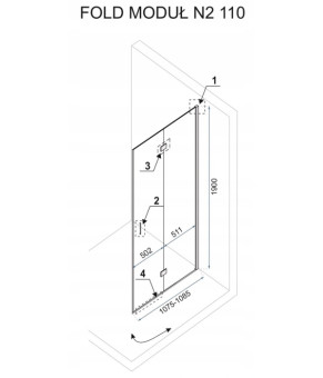 Душевая кабина Rea Fold N2 100x110 REA-K7439