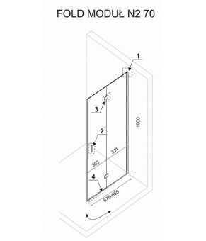 Душевая кабина Rea Fold N2 70x110 10184007268