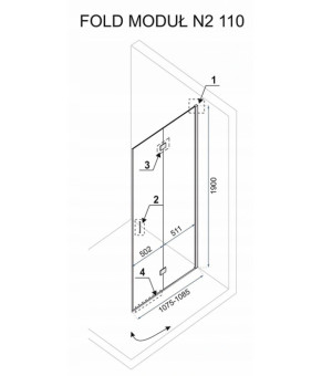 Душевая кабина Rea Fold N2 70x110 10184007268