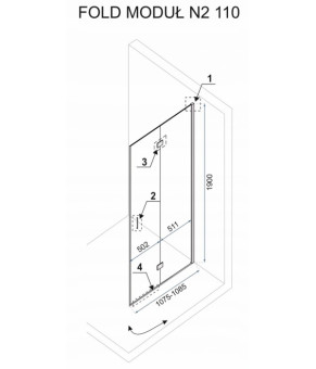 Душевая кабина Rea Fold N2 80x110 10184022249