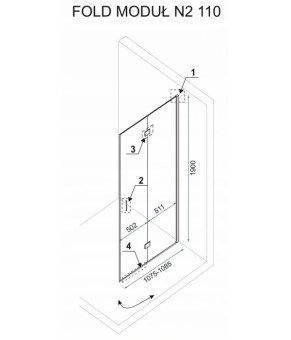 Душевая кабина Rea Fold N2 90x110 10184047078