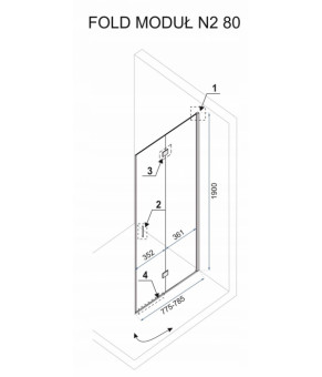 Душевая кабина Rea Fold N2 80x120 7662517112