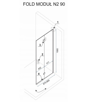 Душевая кабина Rea Fold N2 90x120 7662519672