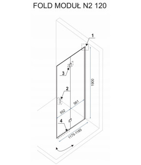 Душевая кабина Rea Fold N2 120x120 7662536328