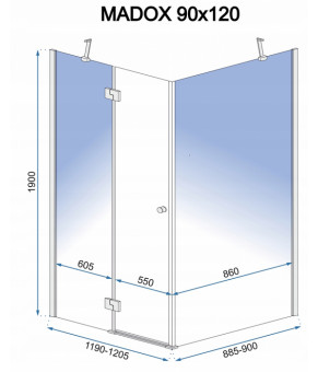 Душевая кабина Rea Madox 80X100 REA-K1002