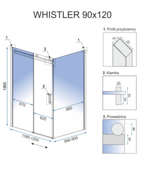 Душевая кабина Rea Whistler 90x120 REA-K8971