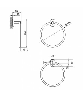 Полотенцедержатель Qtap Liberty BLM 1160