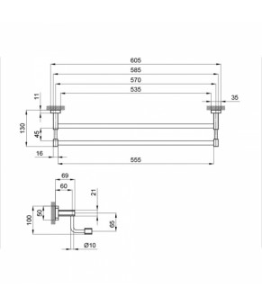 Полотенцедержатель Qtap Liberty BLM 1148