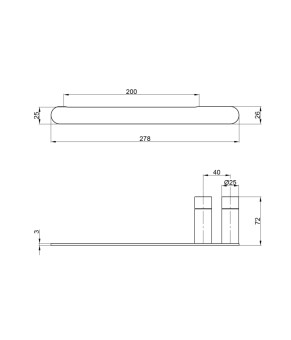 Полотенцедержатель Qtap Drzak 7102103C