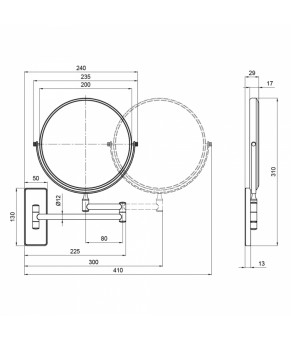 Зеркало косметическое Qtap Liberty BLM 1147