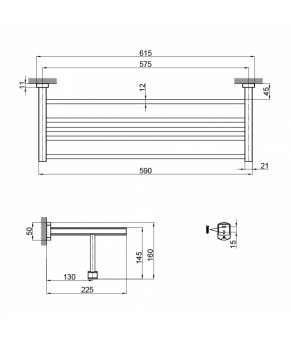 Полка для полотенец Qtap Liberty BLM 1122