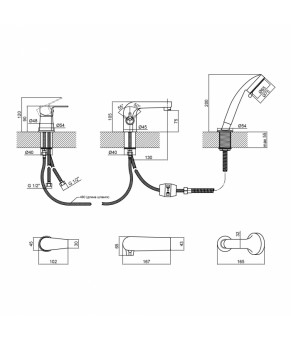 Смеситель для ванны Qtap Stenava 33104NGC