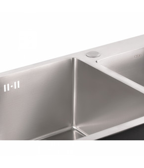 Набор 4 в 1 Qtap кухонная мойка S7843 Satin + смеситель + сушилка + дозатор для моющего средства