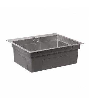 Набор 3 в 1 Qtap кухонная мойка DH6050 3.0/1.2 мм Satin + сушилка + дозатор для моющего средства