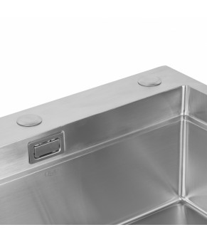 Набор 3 в 1 Qtap кухонная мойка DH6050 3.0/1.2 мм Satin + сушилка + дозатор для моющего средства