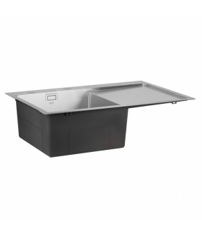 Набор 3 в 1 Qtap кухонная мойка DK7850L 3.0/1.2 мм Satin + сушилка + дозатор для моющего средства