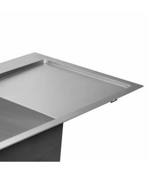 Набор 3 в 1 Qtap кухонная мойка DK6845L 3.0/1.2 мм Satin + сушилка + дозатор для моющего средства