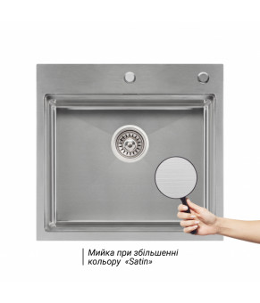 Набор 3 в 1 Qtap кухонная мойка DH5050 3.0/1.2 мм Satin + сушилка + дозатор для моющего средства