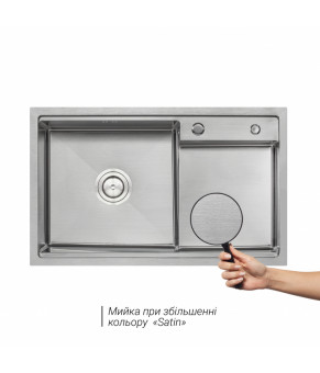 Кухонная мойка Qtap D7848-L Satin 3.0/1.2 мм (QTD7848L3012)