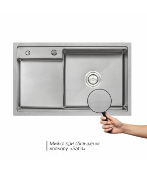 Кухонная мойка Qtap D7848-R Satin 3.0/1.2 мм (QTD7848R3012)