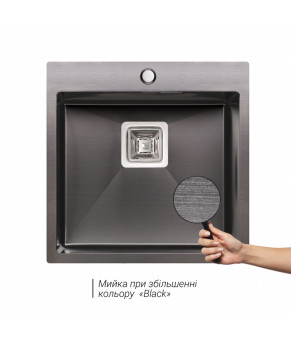 Кухонная мойка Qtap DK5050BL Black 2.7/1.0 мм (QTDK5050BLPVD2710)
