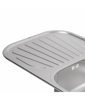 Кухонная мойка Qtap 7448 Satin 0,8 мм (QT7448SAT08)