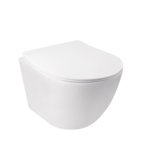 Комплект подвесного унитаза Qtap Jay Rimless с инсталляцией Nest 4 в 1 (Satin) SD00043004