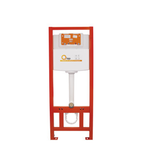 Комплект подвесного унитаза Qtap Jay Rimless с инсталляцией Nest 4 в 1 (Satin) SD00043004