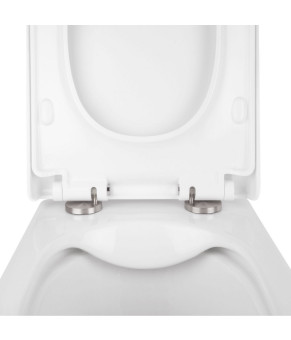 Комплект підвісного унітазу Qtap Tern Rimless з інсталяцією Nest 4в1 (лінійна клавіша White) SD00043020