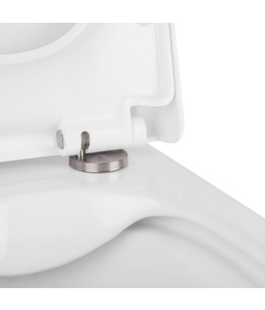 Комплект підвісного унітазу Qtap Tern Rimless з інсталяцією Nest 4в1 (лінійна клавіша White) SD00043020