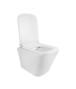 Комплект підвісного унітазу Qtap Tern Rimless з інсталяцією Nest 4в1 (лінійна клавіша White) SD00043020