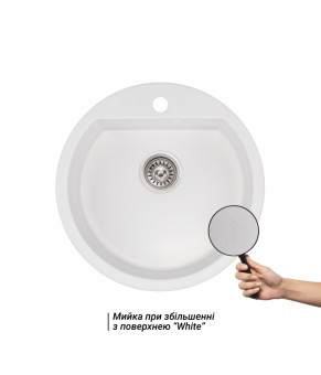 Кухонная мойка Qtap CS D510 WHI (QTD510WHI650)