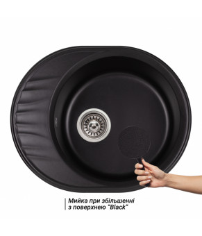 Кухонная мойка Qtap CS 6151 BLA (QT6151BLA404)